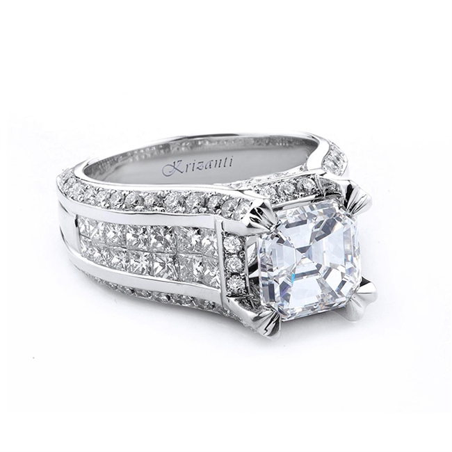 18KTW INVISIBLE SET, ENGAGEMENT RING 2.41CT